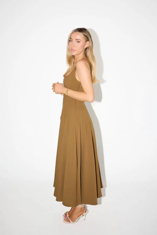 The Low Waist Square Neck Midi Dress - Image 3