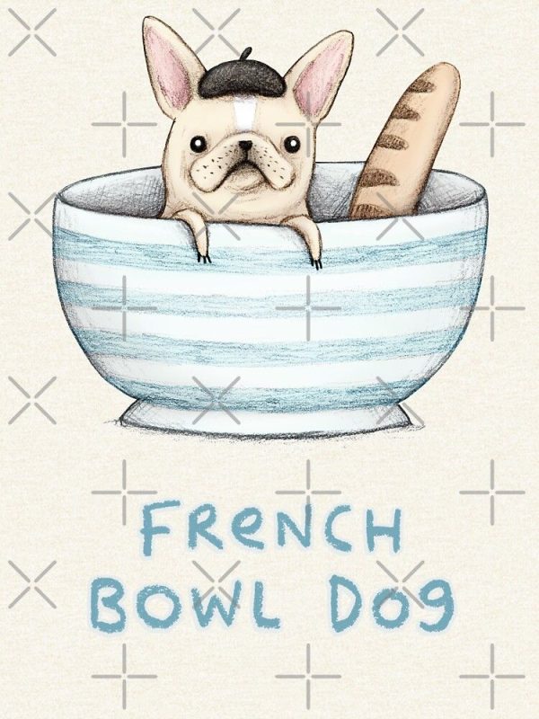 French Bowl Dog Zipped Hoodie - Image 2