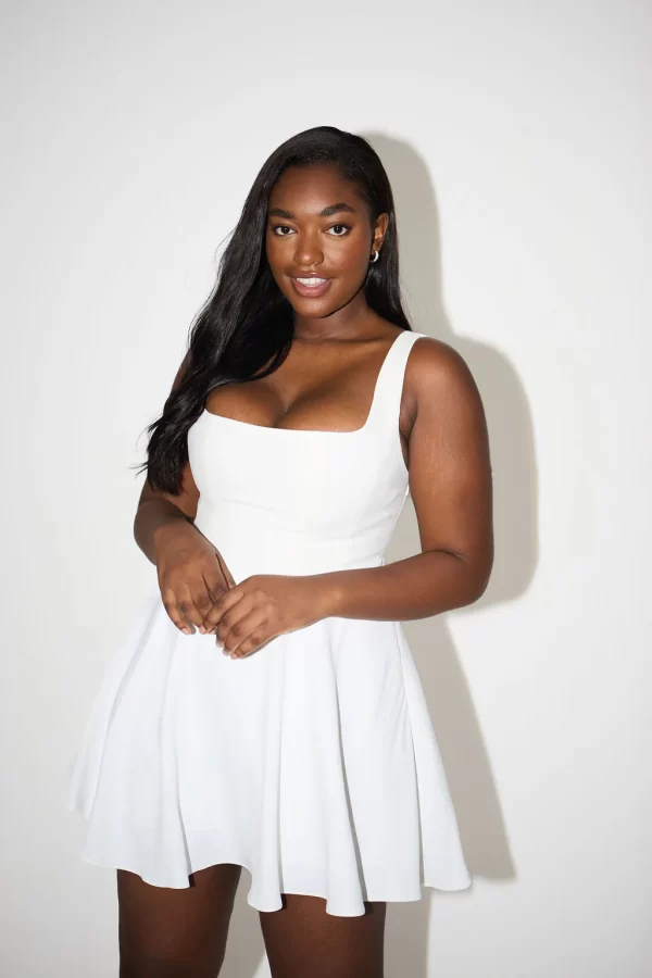 The High Waist Square Neck Mini Dress - Image 6