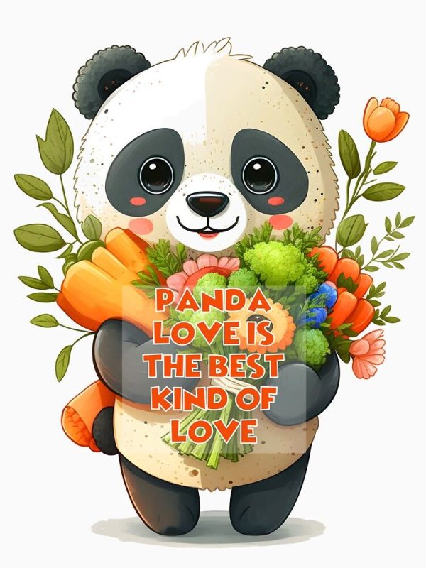 Panda Love is the Best Love Classic T-Shirt - Image 2