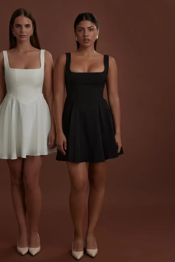 The High Waist Square Neck Mini Dress - Image 7