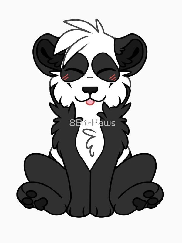 Cute Chibi Panda Classic T-Shirt - Image 2