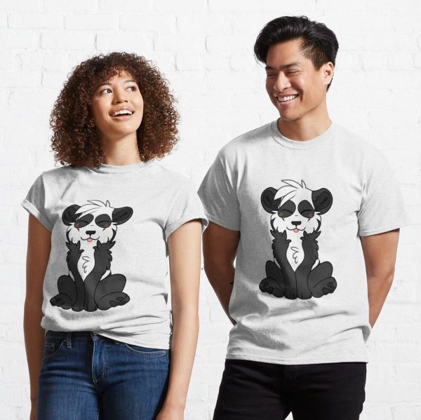 Cute Chibi Panda Classic T-Shirt - Image 3