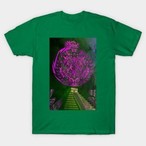 the mexican pyramid in teotihuacan dragon calendar T-Shirt