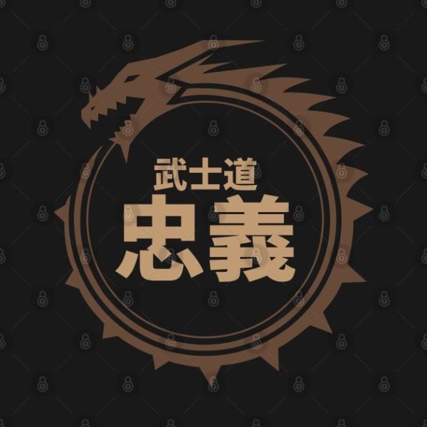 Doc Labs – Dragon / Bushido – Duty and Loyalty (忠義) (Brown) Hoodie - Image 2