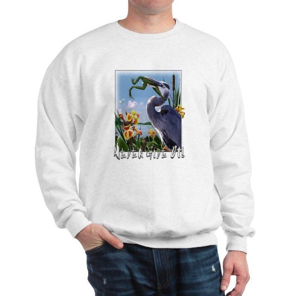 Never Give Up Men’s Crewneck Sweatshirt