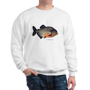 Red-Bellied Piranha Fish Men’s Crewneck Sweatshirt