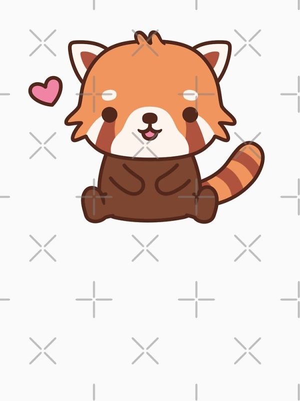Cute Little Red Panda Classic T-Shirt - Image 2
