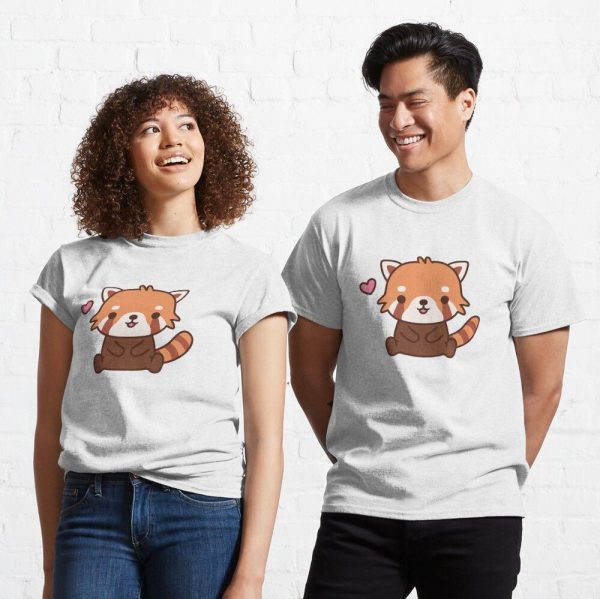 Cute Little Red Panda Classic T-Shirt - Image 3