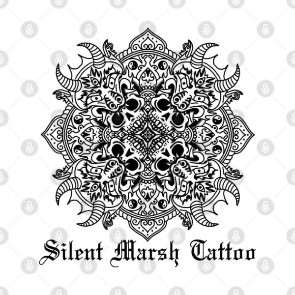 Demon skull mandala T-Shirt - Image 2