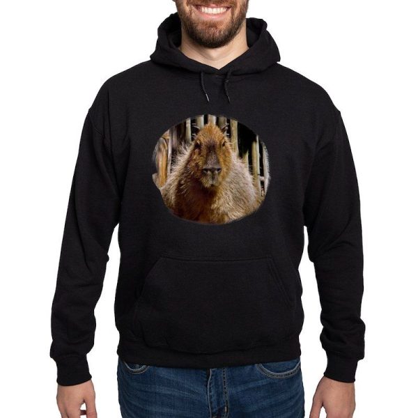 Capybara Staring Men’s Hooded Sweatshirt