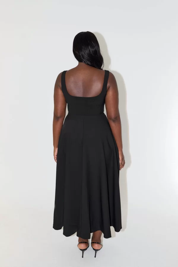 The High Waist Square Neck Midi Dress - Image 5