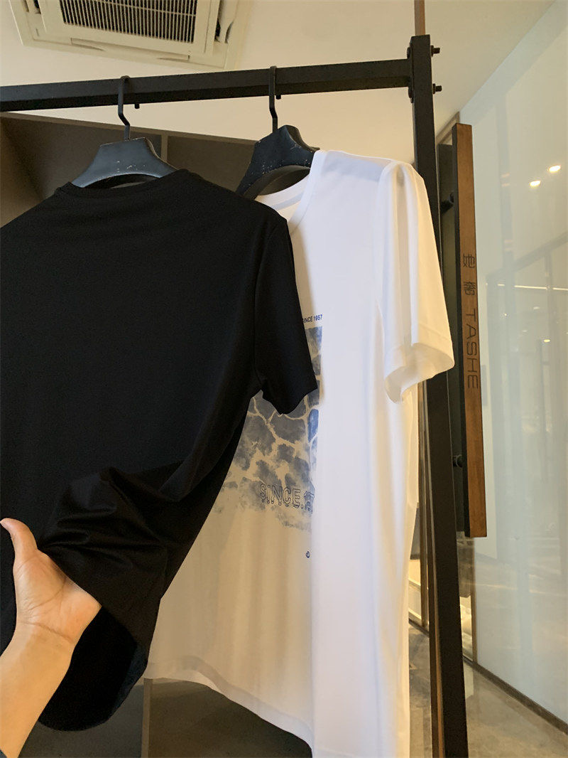 Summer Breathable Printed Round Neck Short Sleeves - Image 2