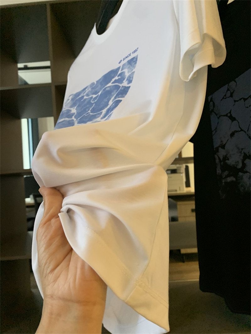 Summer Breathable Printed Round Neck Short Sleeves - Image 2