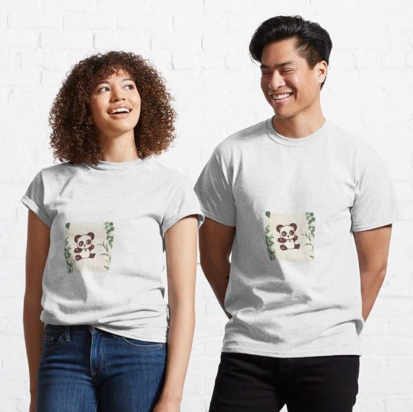 Animals panda  Classic T-Shirt - Image 3