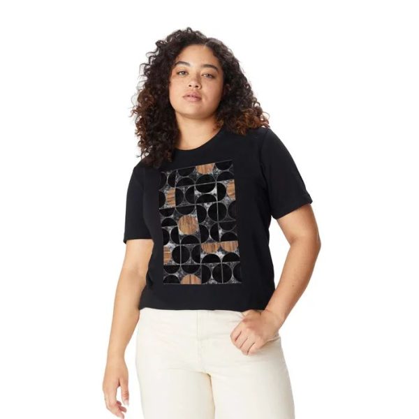 Mid-Century Modern Pattern No.1 – Concrete and Wood T Shirt - Image 4