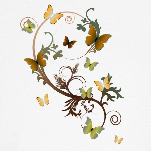 EarthTones Butterflies Men’s Crewneck Sweatshirt - Image 3