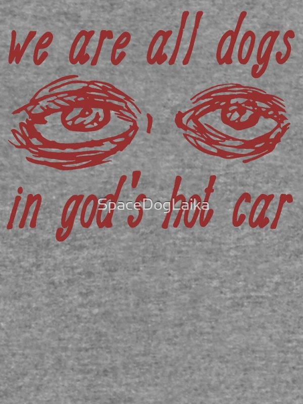 We Are All Dogs In God’s Hot Car – Oddly Specific Meme Lightweight Hoodie - Image 2