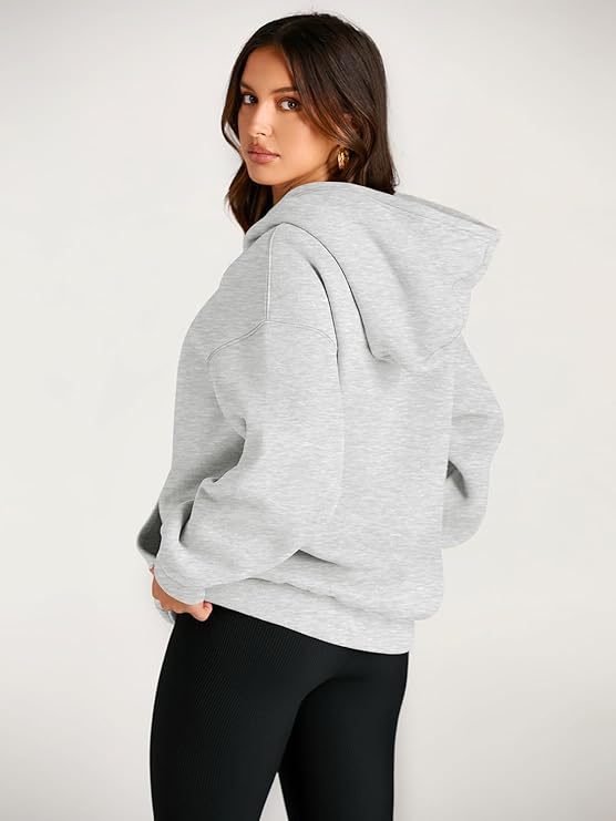 Womens Oversized Hoodies Fleece Sweatshirts Sweaters Spring Outfits 2025 Pullover Fall Winter Clothes - Image 2