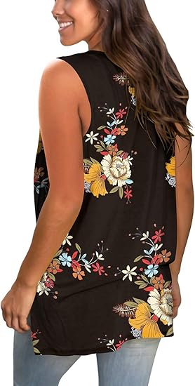 Women's Summer V-neck Sleeveless T-Shirt - Image 2